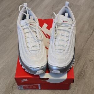 Nike White and Metallic Sneakers